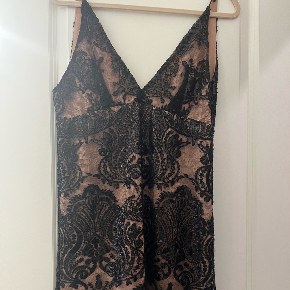 Free People Black Lace Slip Dress